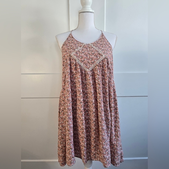 She + Sky Floral Halter Dress - Picture 1 of 11